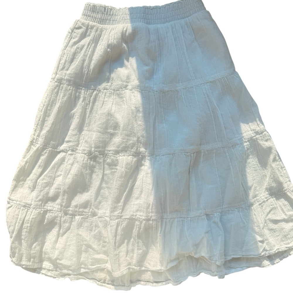 Abercrombie kids white long skirt size 5/6